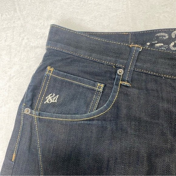 Ed Hardy Men’s Straight Leg Jeans Size 34 x 32 Dark Wash - Picture 9 of 16